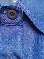 Full Size Button-Down Maxi Denim Dress Plus Size