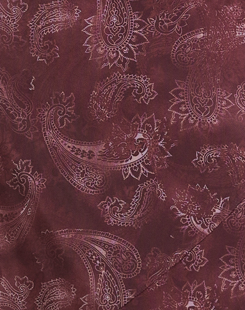 Datari Maxi Dress in Mesh Tonal Paisley Plum