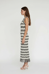 Jules Fringe Chevron Dress