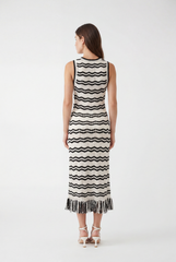 Jules Fringe Chevron Dress