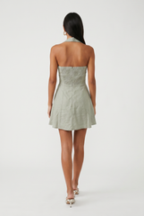 Seabreeze Linen V Neck Dress