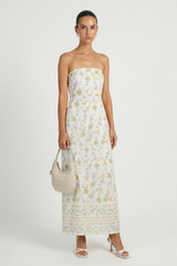Via Flora Strapless Dress