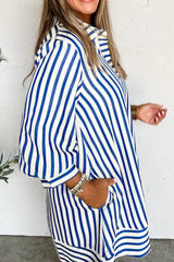 Striped Button Front Dress