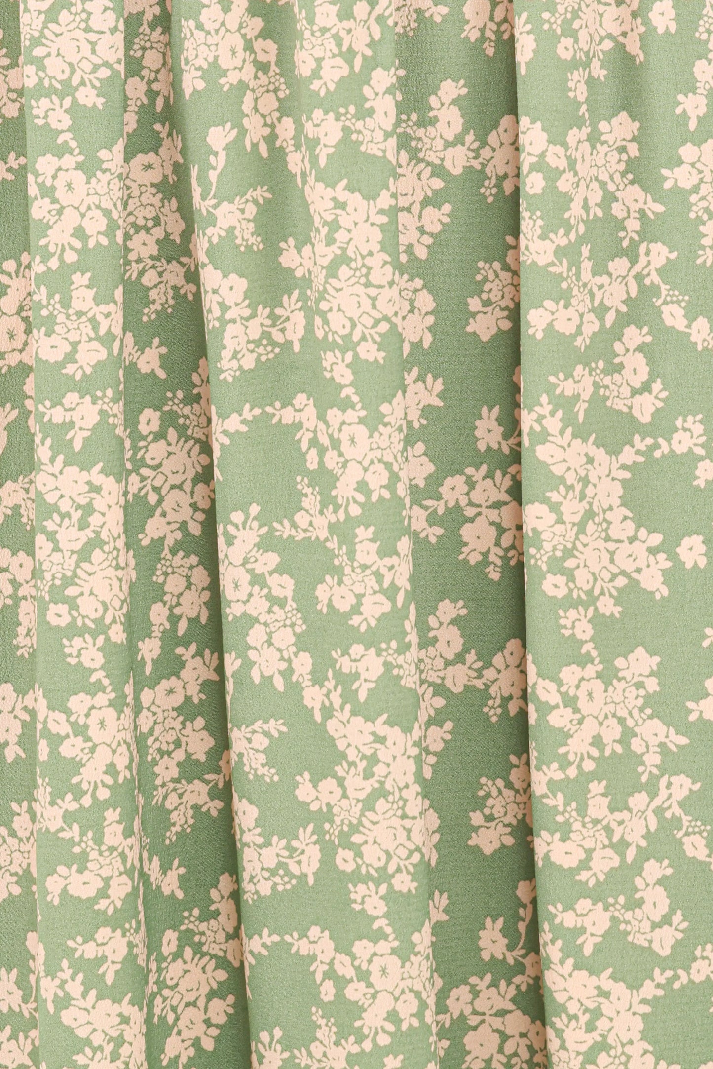 Ashara Long Sleeve Midi Dress - Green Floral