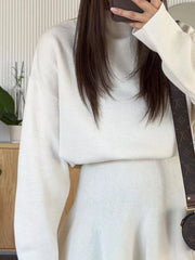 Round Neck Long Sleeve Mini Sweater Dress