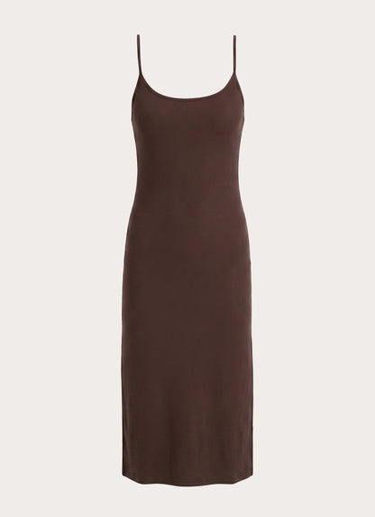 Between Tasks Midi Dress - Chocolate Fudge