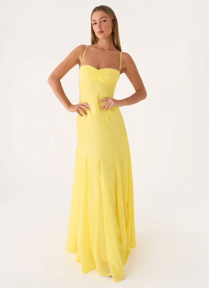 Carlin Maxi Dress - Bright Lemon