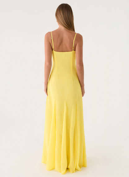 Carlin Maxi Dress - Bright Lemon