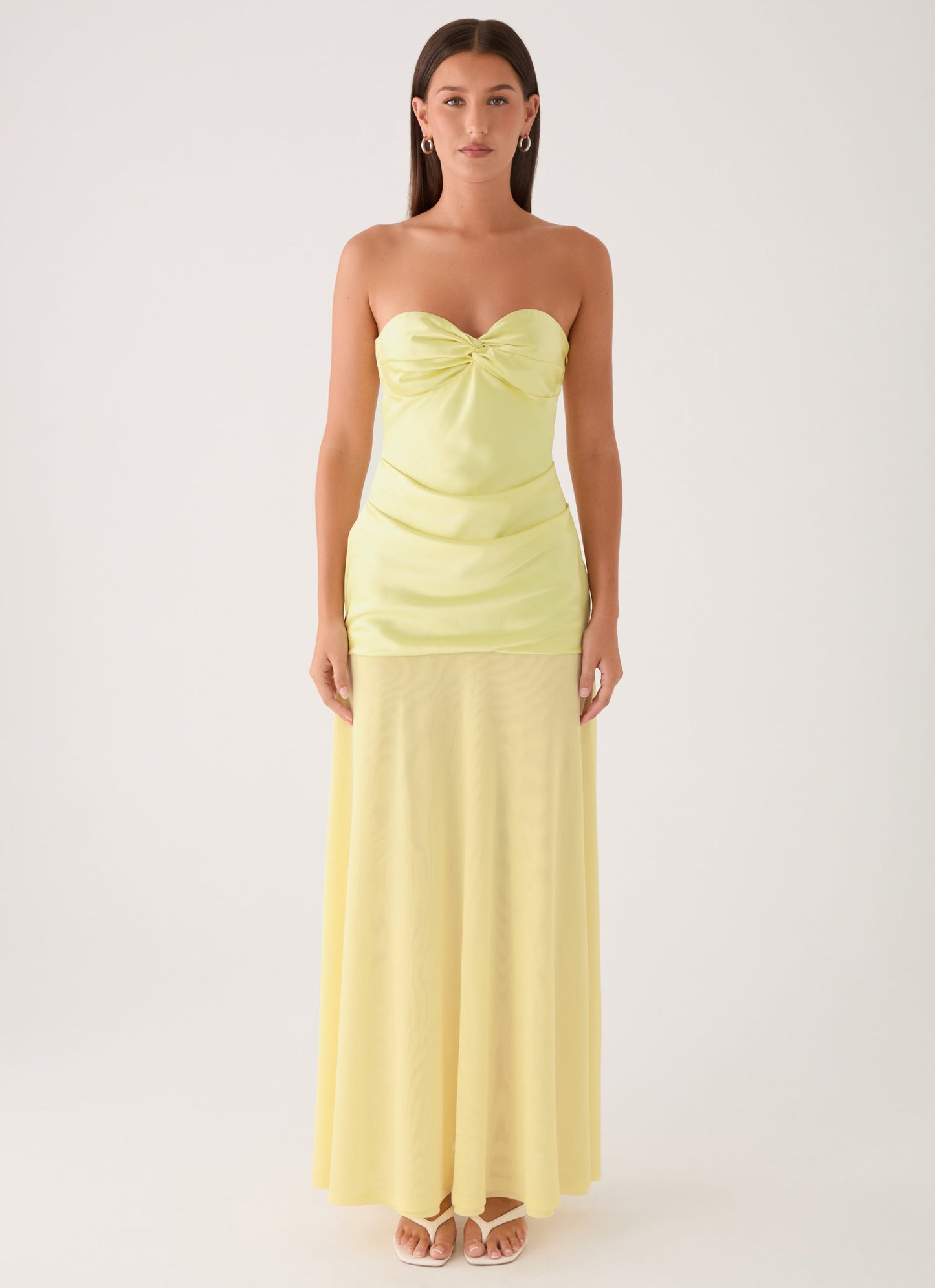 Cierra Strapless Maxi Dress - Yellow