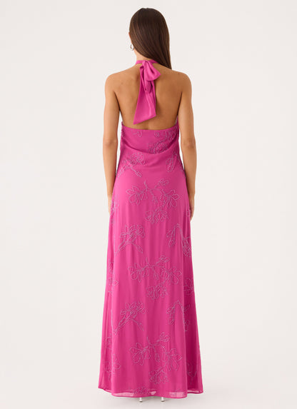 Cliffs Edge Maxi Dress - Berry Kiss