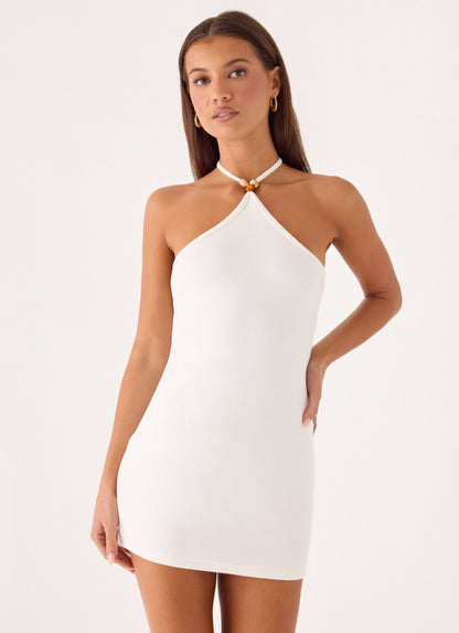 Cocobana Knit Mini Dress - White