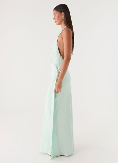 Eleni Halter Maxi Dress - Pistachio