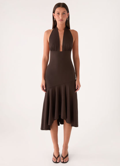 Enyah Midi Dress - Chocolate