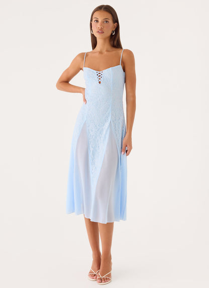 Erynda Midi Dress - Blue