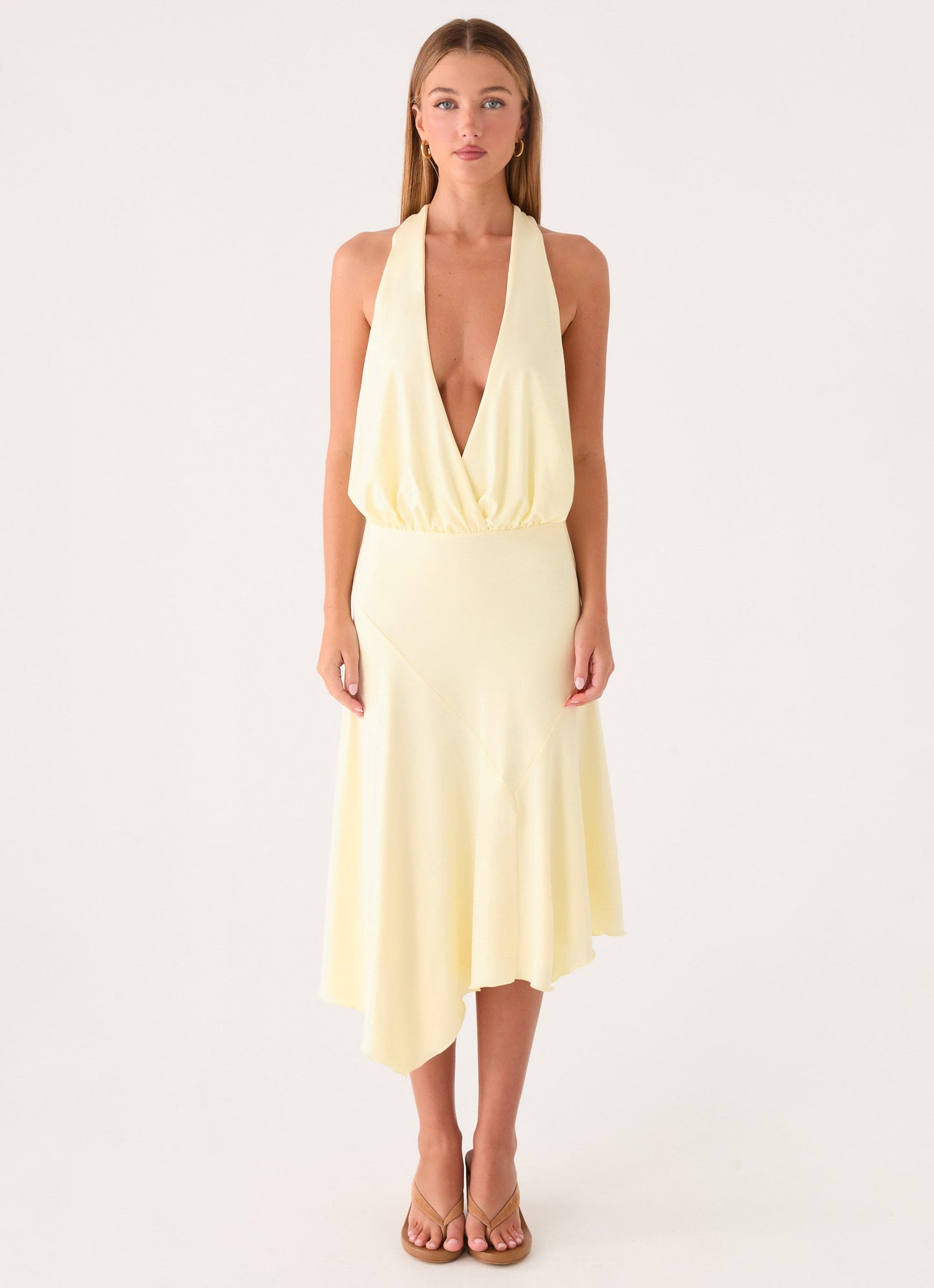 Ignite It Midi Dress - Lemon
