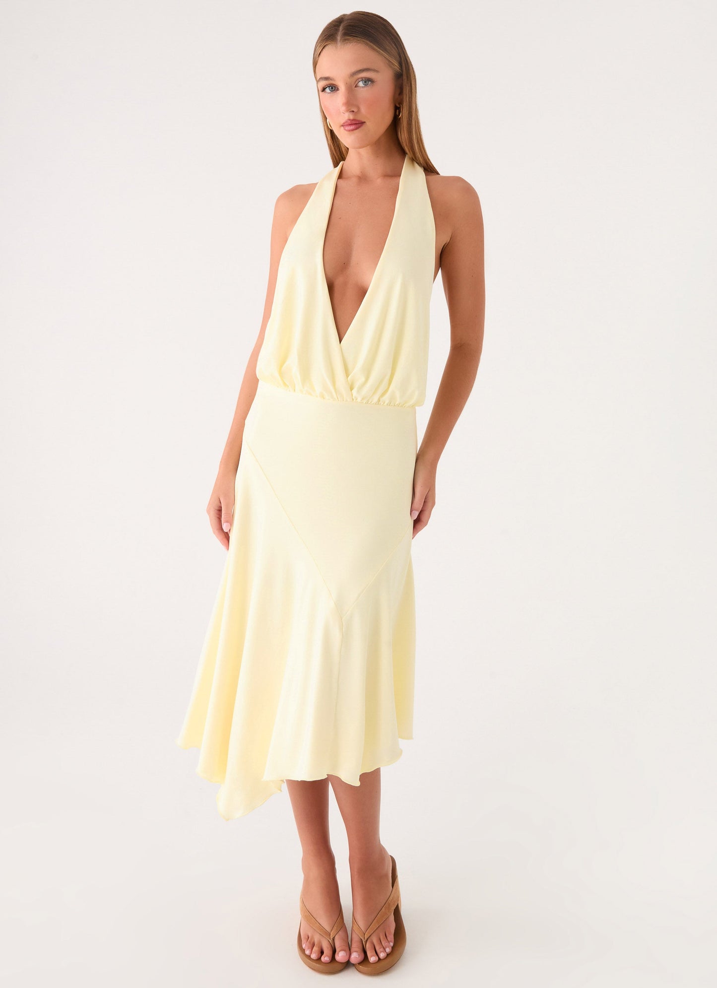Ignite It Midi Dress - Lemon