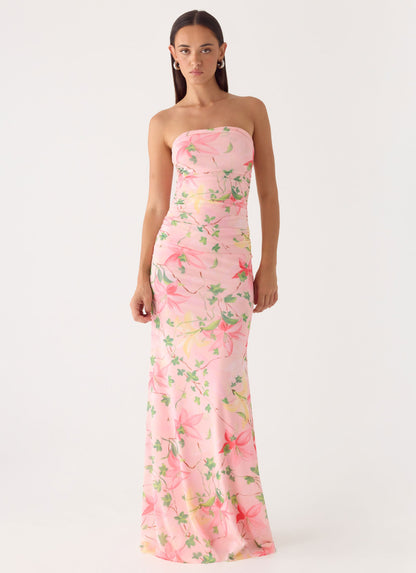 Iroha Strapless Maxi Dress - Blooming Spring
