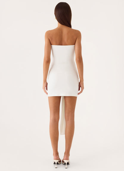 Jiliana Strapless Mini Dress - White