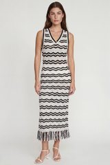 Jules Fringe Chevron Dress
