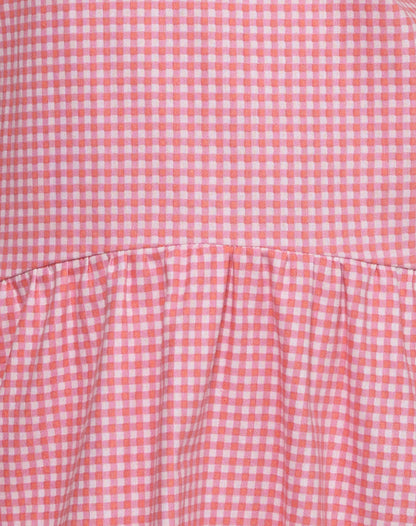 Magare Mini Dress in Mini Gingham Peach