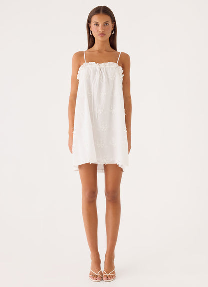 Mianna Cotton Mini Dress - White