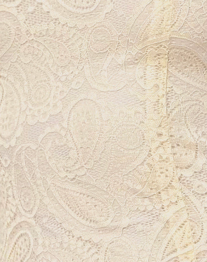 Nairi Halterneck Mini Dress in Lace Cream