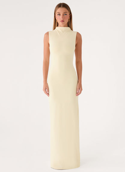 On My Time Maxi Dress - Baby Yellow
