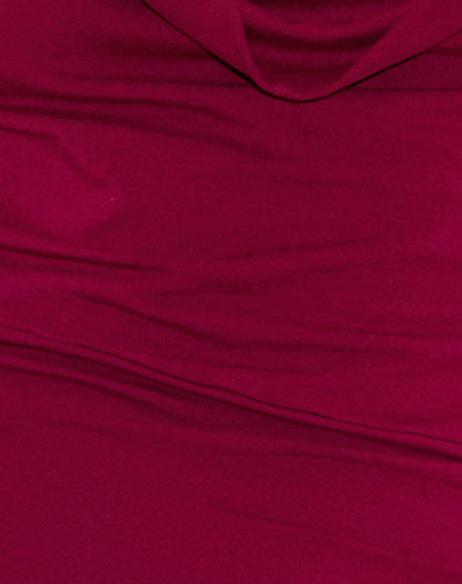 Pramita Plunge Mini Dress in Jersey Burgundy