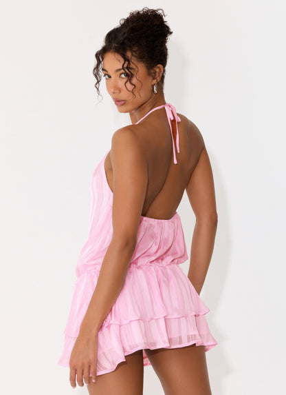 Parade Halter Mini Dress - Pink