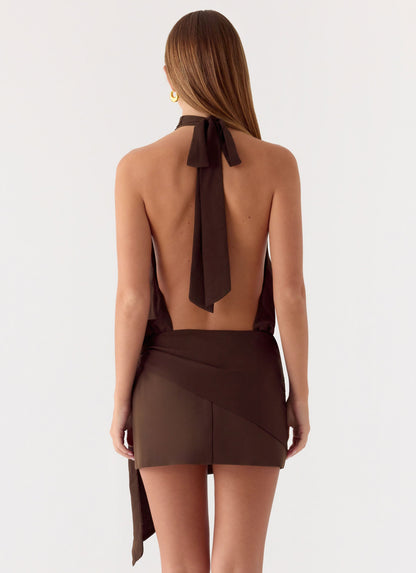 Power Up Mini Dress - Rose Taupe