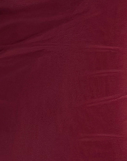 Renata Asymmetrical Mini Dress in Burgundy Mesh