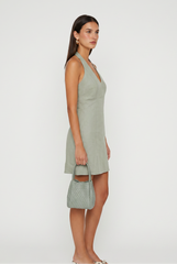 Seabreeze Linen V Neck Dress