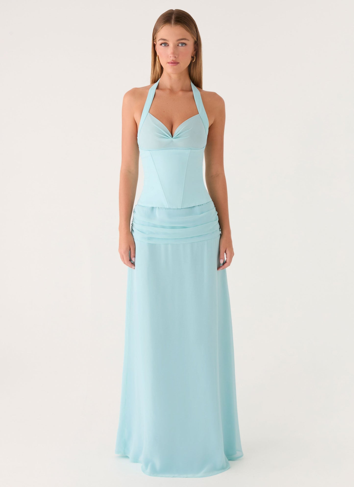 Soneva Corset Maxi Dress - Aqua