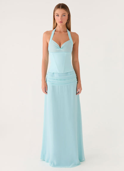 Soneva Corset Maxi Dress - Aqua
