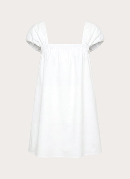 Sugar Blush Cotton Mini Dress - White