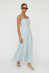 Sunset Beach Linen Midi Dress