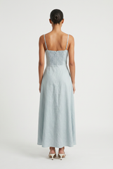 Sunset Beach Linen Midi Dress