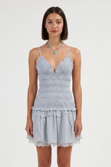 Twirl Smocked Mini Dress