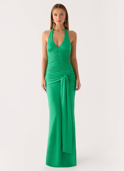 Tylan Halter Maxi Dress - Emerald Green