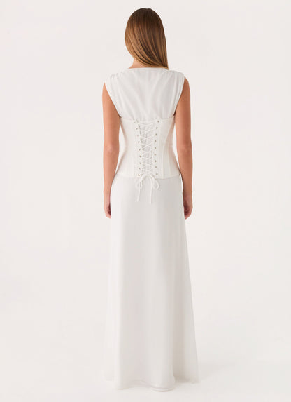 Winello Corset Maxi Dress - Off White