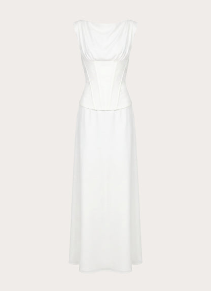 Winello Corset Maxi Dress - Off White