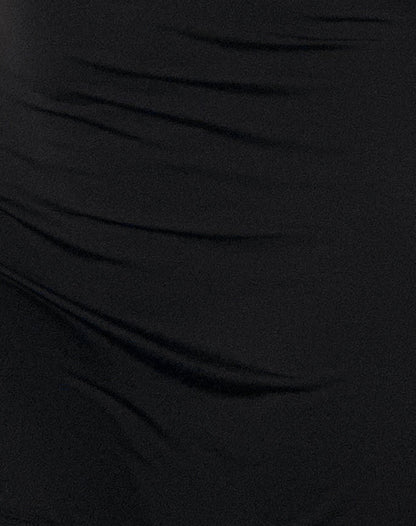 Xeenia One Shoulder Mini Dress in Slinky Black