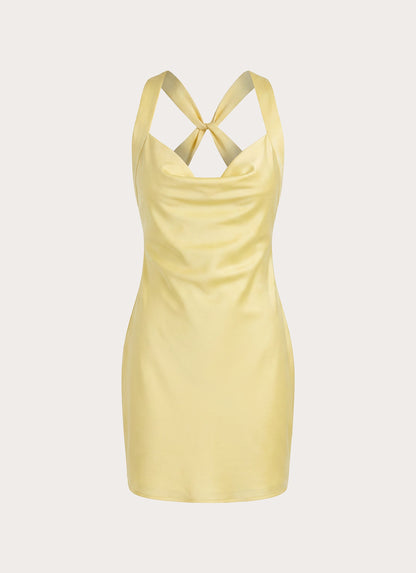 Zandie Mini Dress - Bright Lemon
