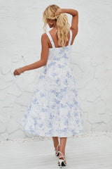 Floral Print Cami Dress with Side Slit