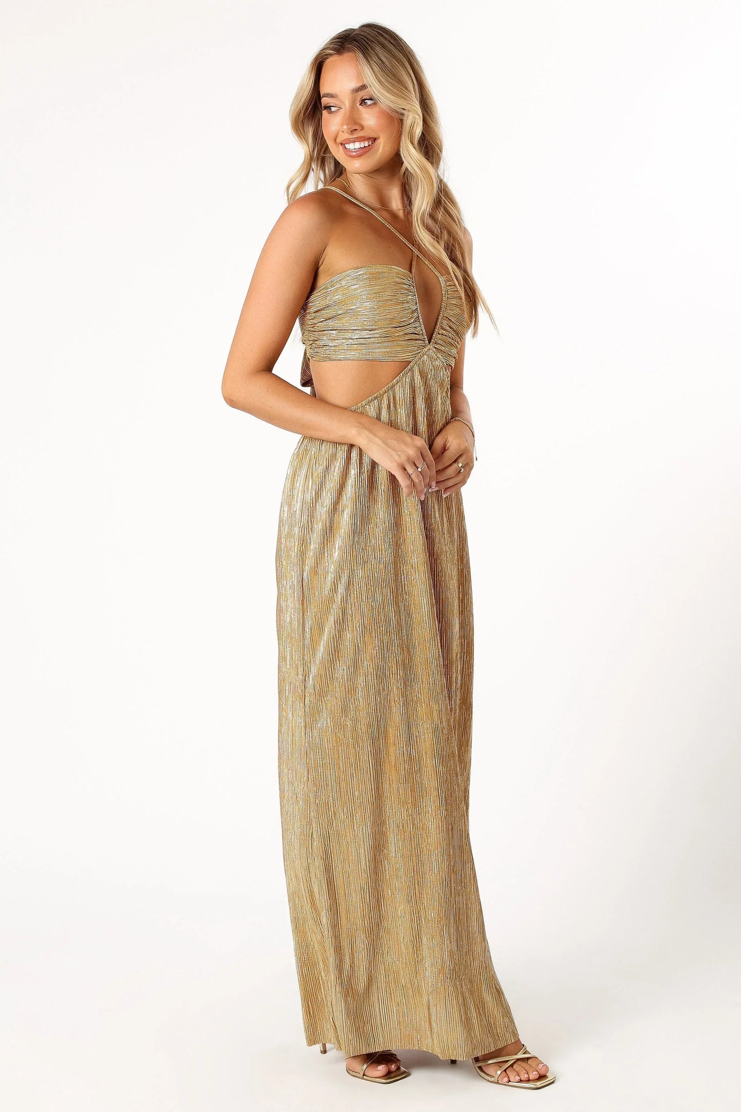 Beyz Midi Dress - Gold