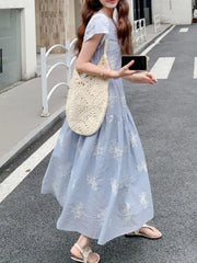 Tiered Cap Sleeve Midi Dress